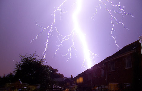 Lightning over Hedge End by Regan Atkinson